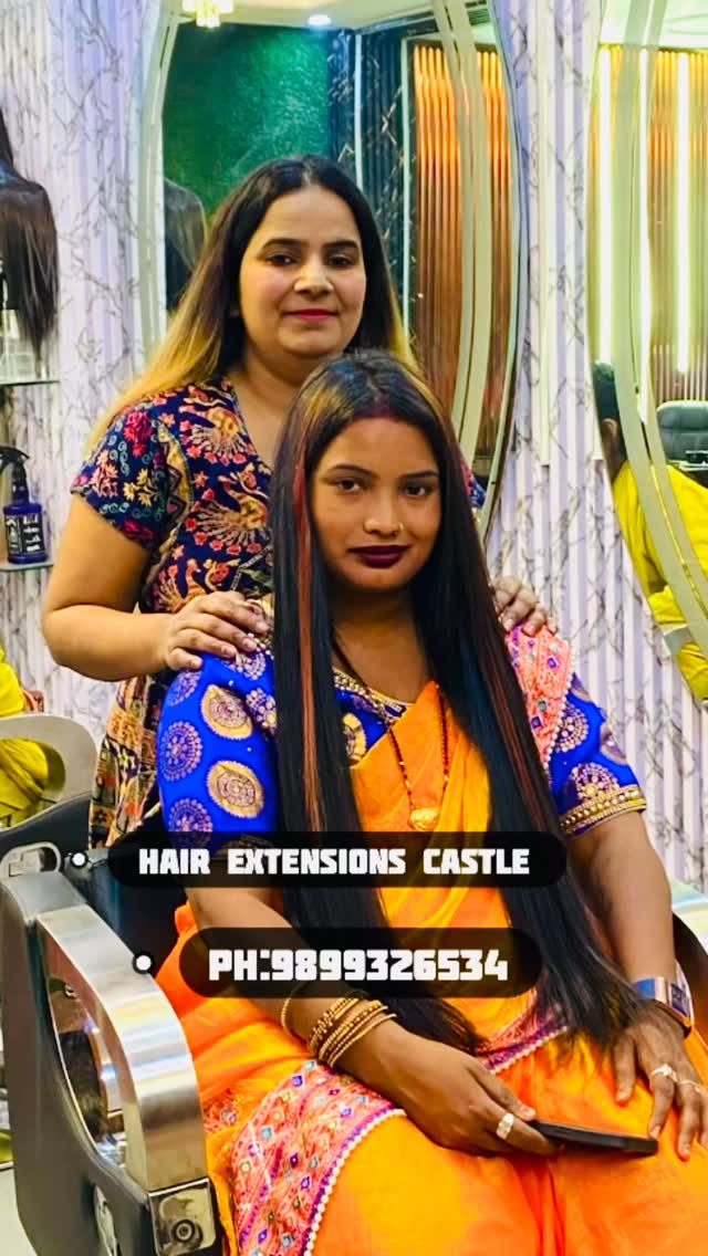 Hair extensions castle 
Ph:9899326534||
#fypシ❤️💞❤️ #longhair #indian #style #extensions